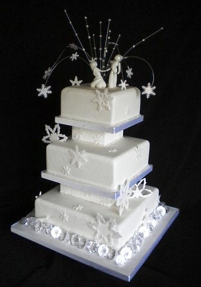 Snowflakes and sugar dancers - Cake by Fiona Williamson