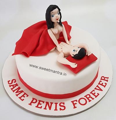 Funny cake for first night - Cake by Sweet Mantra Homemade Customized Cakes Pune