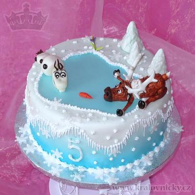 Frozen - Olaf and Sven battle for carrot - Cake by Eva Kralova