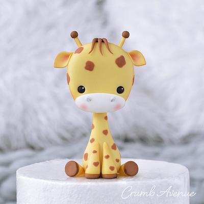 Baby Giraffe Cake Topper - Cake by Crumb Avenue