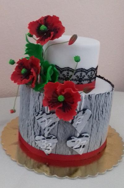 Poppies cake - Cake by Aliena