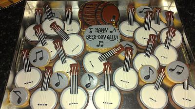 Beer keg and banjo cookie platter - Cake by Alicia