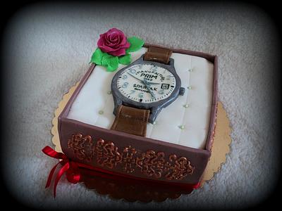 Watch in box - Cake by trbuch