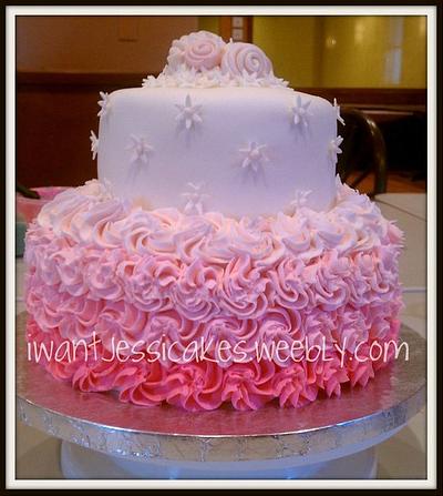 Pink ombre cake - Cake by Jessica Chase Avila