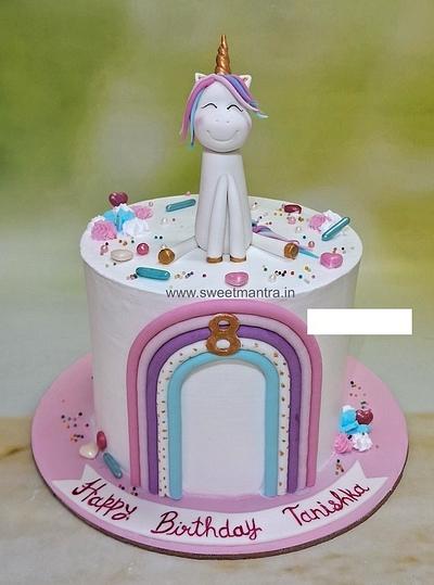 Unicorn cream cake for girl - Cake by Sweet Mantra Homemade Customized Cakes Pune