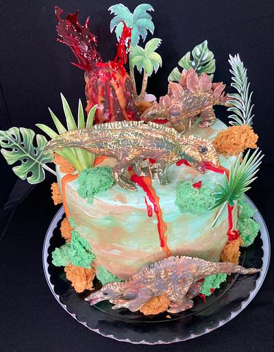 Dinosaurio y Vulcan  - Cake by Snezhana