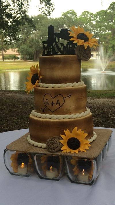 Rustic Wedding Cake - Cake by Chace's Cakes & Catering