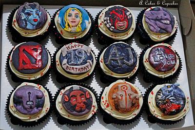 DOTA2 cupcakes - Cake by Alfred (A. Cakes & Cupcakes)