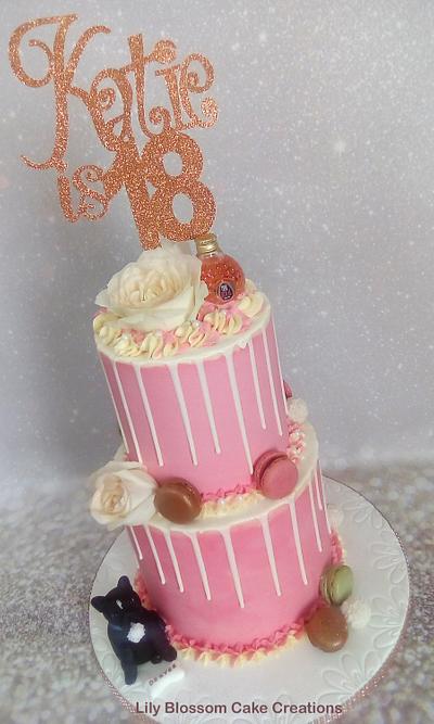 18th Rose Gold Cake - Cake by Lily Blossom Cake Creations