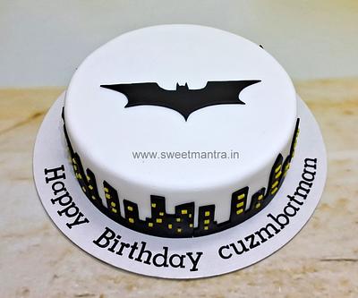 Batman logo cake - Cake by Sweet Mantra Homemade Customized Cakes Pune