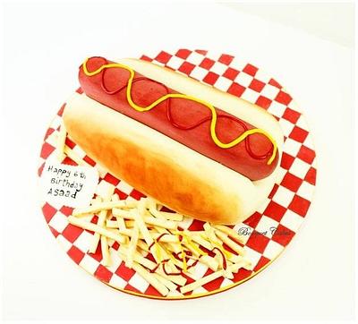 Hot dog Cake - Cake by Ghada _ Bouquet cakes
