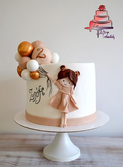 Balloon cake for Zsófi - Cake by Krisztina Szalaba