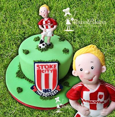 Stoke City Football Cake  - Cake by Tammy Barrett