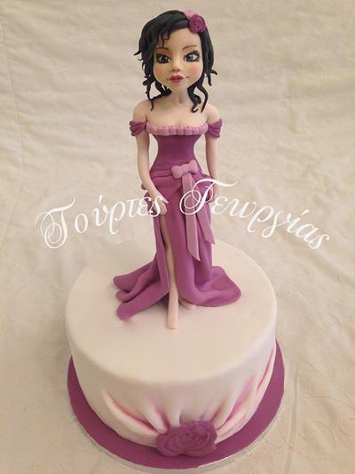lady in purple... - Cake by Georgia Ampelakiotou