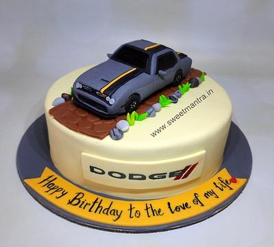 Car theme cake for husband - Cake by Sweet Mantra Customized cake studio Pune