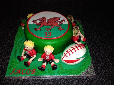 rugby cake - Cake by Mandy