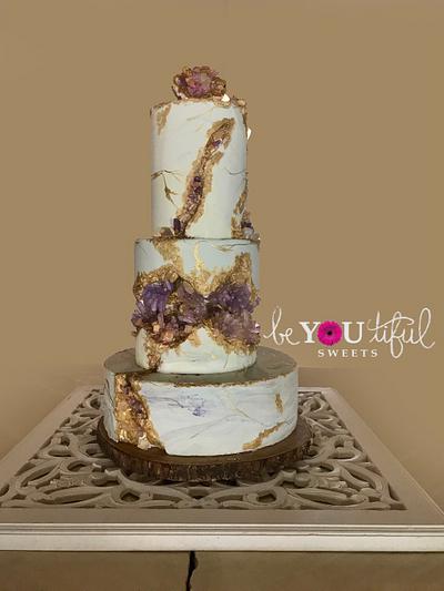 Amethyst Geode Crystal Cake - Cake by beYOUtifulSweets