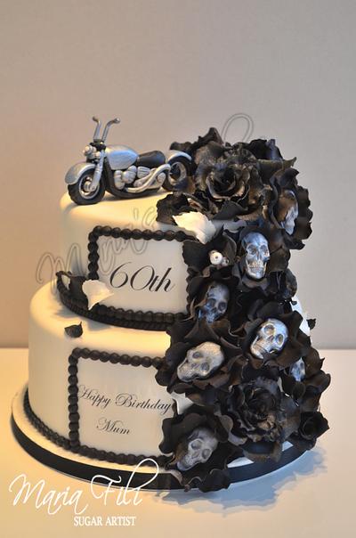 Skull&Roses birthday cake  <3 - Cake by Marias-cakes