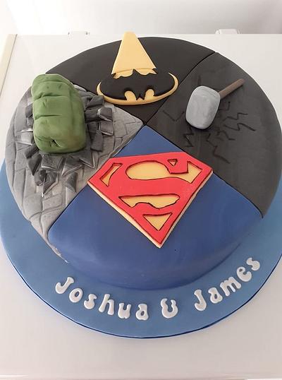 Superheroes - Cake by Combe Cakes