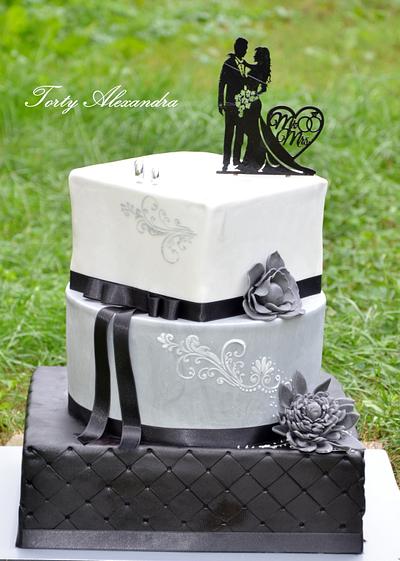 Black and white wedding cake - Cake by Torty Alexandra