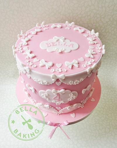 Pink princess bows birthday cake - Cake by Inga Ruby Cakes (formerly Bella Baking)