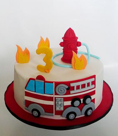 Fire truck cake - Cake by cakeSophia