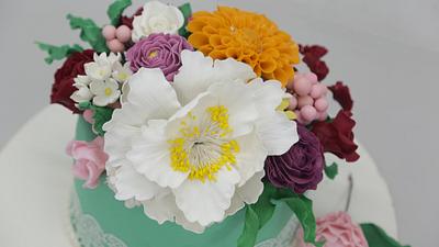 flower cake - Cake by Caked India