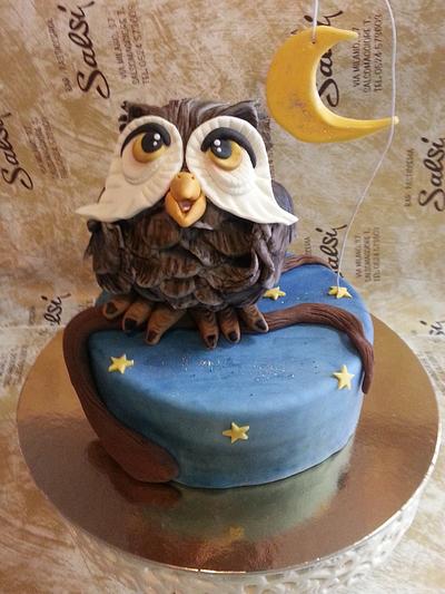 owl cake - Cake by barbara Saliprandi