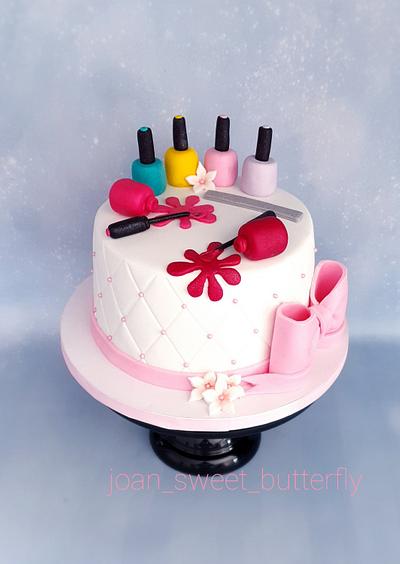 Nail cake  - Cake by Joan Sweet butterfly 