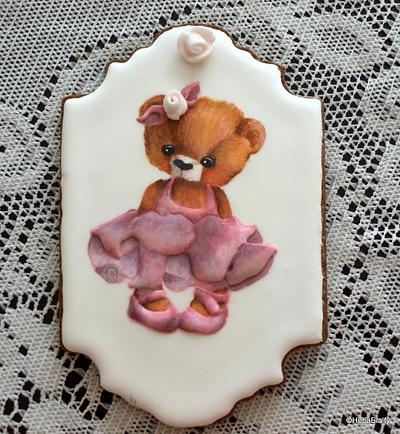 Ballerina Bear cookie. - Cake by Sweet Dreams by Heba 