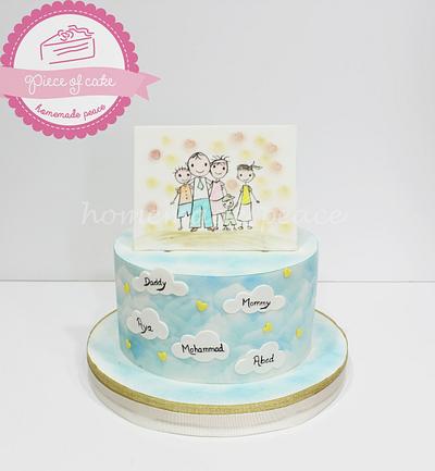 Family portrait cake - Cake by Piece of Cake-homemade peace
