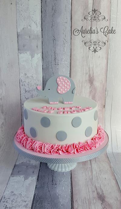 Elephant baby shower cake - Cake by Aurelia's Cake