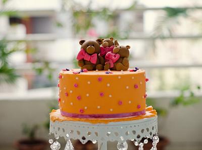 Cute teddies - Cake by Prachi Dhabaldeb