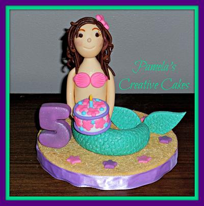 Mermaid Cake Topper - Cake by Pamela Sampson Cakes