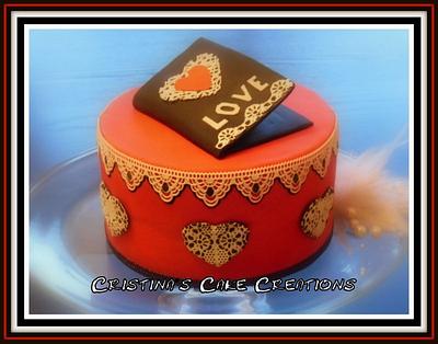 Gateau coeur dentelle - Cake by Cristina's Cake Creations