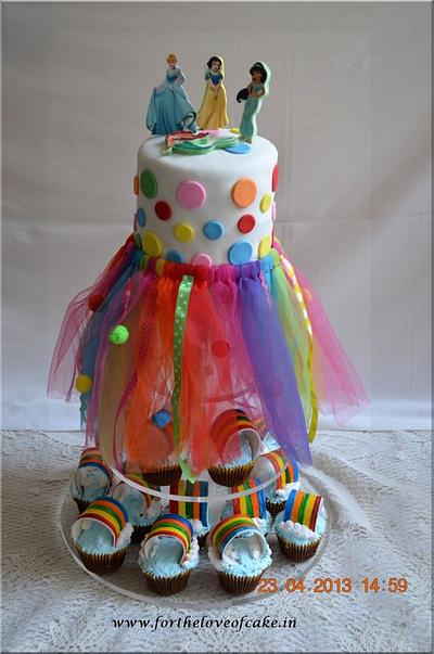 Rainbow cake inside and outside.   - Cake by FLOC