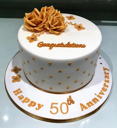 50th Anniversary - Cake by Lorraine Yarnold