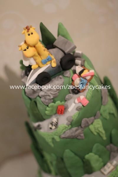 Chester zoo themed wedding cake! - Cake by Zoe's Fancy Cakes
