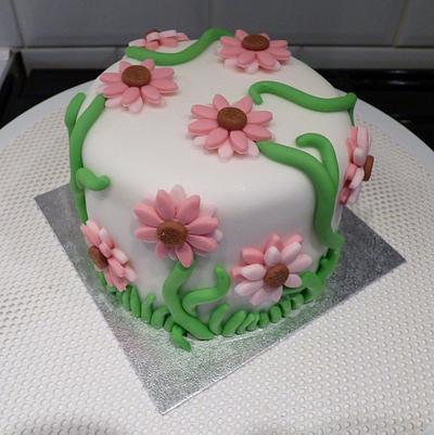 Flowers Birthday Cake - Cake by Sharon Todd