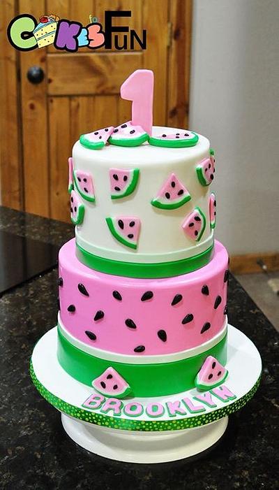 First birthday watermelon cake - Cake by Cakes For Fun