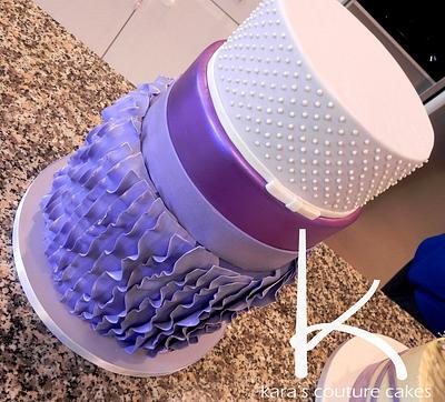 Purple Ruffles, Shine and Swiss Dots - Cake by Kara Andretta - Kara's Couture Cakes