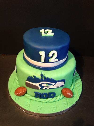 Seattle Seahawks  - Cake by Sheri Hicks