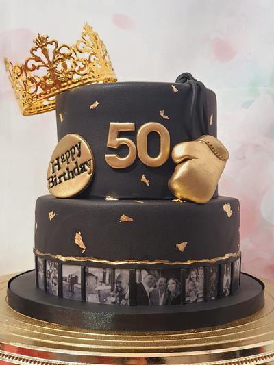 50th birthday cake - Cake by ClaudiaSugarSweet
