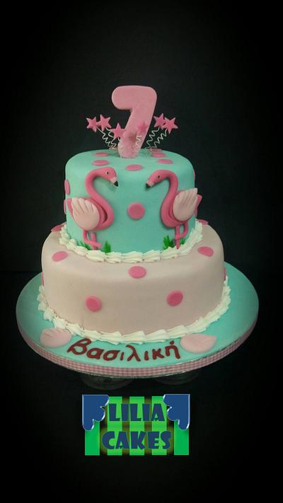 Flamingo Cake  - Cake by LiliaCakes