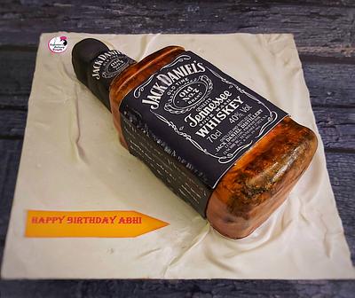 Jack Daniels Bottle Cake - Cake by Sayantanis Culinary Delight
