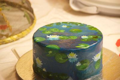 Handpainted water lilies - Cake by Sugar Stories