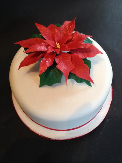 Poinsettia cake - Cake by Cake Laine