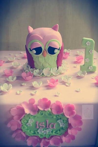 Owl blossoms - Cake by Rebecca 