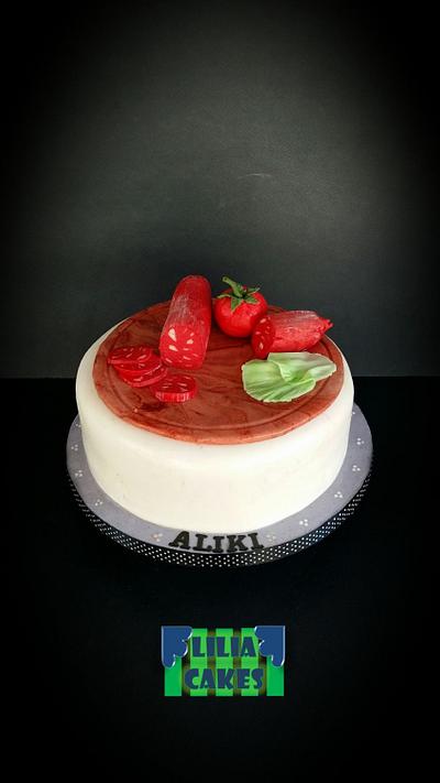 Is a Salami, tomato and lettuce cake!!! - Cake by LiliaCakes
