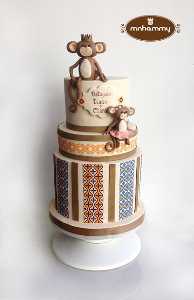 little monkey's baptism cake! - Cake by Mnhammy by Sofia Salvador